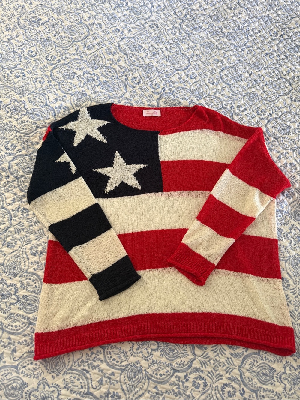 Perfect for summer nights over a tank,runs big. Lily Striped Knit Thin Sweater